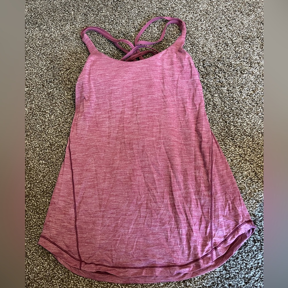 Lulu Lemon workout tank w built in padded sports bra size 6